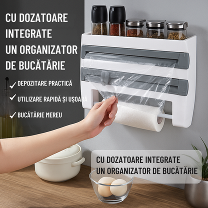 NeatBud – Organizator 3 în 1 pentru Bucătărie cu Suport pentru Folie