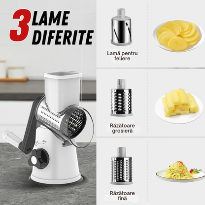 SpeedMill – Răzătoare și Tocător Manual Multifuncțional