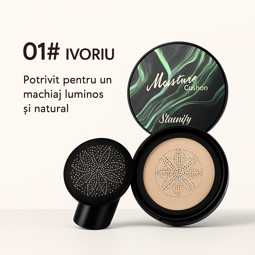 DermaGlow - Fond de ten Air Cushion cu Pigmenți Minerali