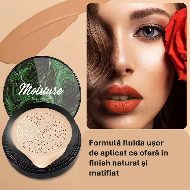 DermaGlow - Fond de ten Air Cushion cu Pigmenți Minerali